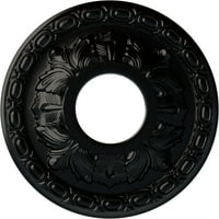 Екена мелница 3 8 од 5 8 ИД 1 8 п лист таван медальон, ръчно рисуван джет Черен