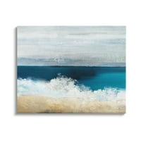 Ступел индустрии плажни вълни трясък пяна панорамен изглед към океана живопис галерия увити платно печат