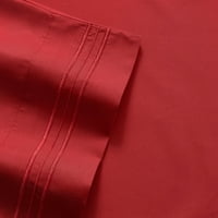 Серия Дълбок Джоб Спалня Легло Лист Комплект Двойно-Червено