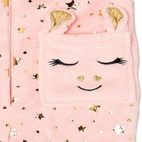 Бмагически Момичета създание качулка плюшено одеяло спален чувал пижама с джобове, размери 4-12