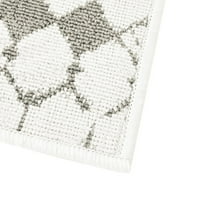 Уникален Стан Кардак вътрешен открит пергола килим слонова кост и сиво сив 2 '6' 1 бегач геометрични преходни