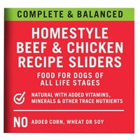 Чист баланс домашно говеждо и пилешко рецепта пресни кучешка храна плъзгачи, без зърно, ЛБ чанта