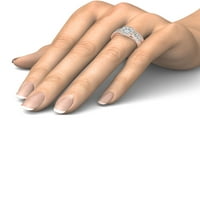 1-каратов пръстен т. в. диамант 10кт розов златен клъстер годежен пръстен