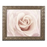 Изящно изкуство 'праскова розова роза' платно изкуство от кора Ниле, Златна украсена рамка
