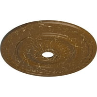 1 2 од 5 8 ИД 5 8 п слънчоглед таван медальон, ръчно рисуван опушен Топаз пращене