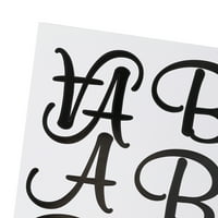 Уилтън Стик КСЛ Черно плакат скрипт азбука стикери, парче