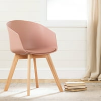 Южен Бряг Флам стол с дървени крака, розов